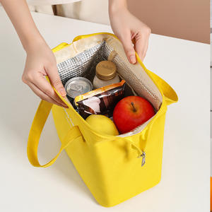 Bolsa Bento de tela Oxford de gran capacidad a la moda con conservación térmica gruesa y trabajo de bordado enfriadores de Picnics de verano - Product Image 2
