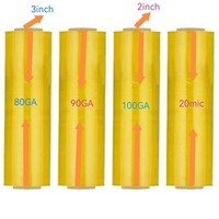 Film d'emballage extensible imperméable en LLDPE bleu, rouleau jumbo, usage pour oreillers, emballage de palettes