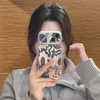Coque de téléphone anti-chute haut de gamme personnalisée en usine, motif graffiti cactus du désert, grande fenêtre, pour iPhone 18 17 16 15 Pro Max