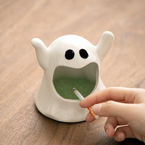 Bueno. Portavelas de Cerámica con Diseño de Fantasma, Ecológico, de Alta Calidad, Base para Velas, Decoración para Ambiente de Halloween, Cenicero, Regalo Artesanal - Product Image 2