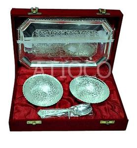 Juego de regalo corporativo en forma de cuenco de loto Chapado en plata pura diseñado llamativo disponible a un precio nominal y razonable - Product Image 2