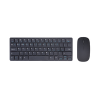 Clavier et souris sans fil 2,4 G double mode mini avec interface USB à plat pour iPad, PC et ordinateur portable