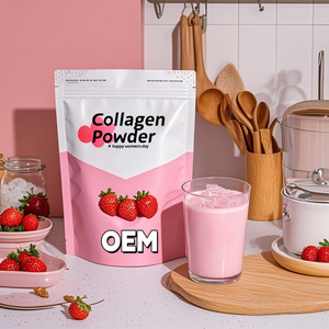 Fragola aromatizzata proteine in polvere frullato senza zucchero collagene in polvere integratori alimentari OEM integratori per la salute - Product Image 2