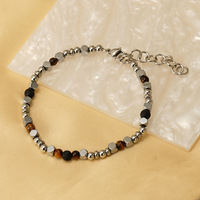 Bracelets en perles turquoise pour femmes, mode INS européenne, accessoires en acier inoxydable style volcan