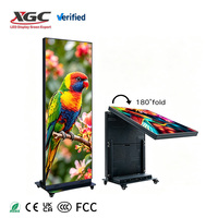 Schermo LED P2 160 Pieghevole HDR10+ 600CD con Ruote, Display All-in-One per Promozione Prodotti nei Negozi
