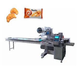 CE Approval Horizontal Stick Biscuit Pack Flow Croissant and Pastries Packaging Machine With 20 Years Factory