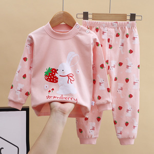 儿童长袖套装秋冬新款棉男童睡衣女童婴儿睡衣圣诞童装 - Product Image 2