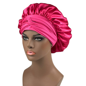 Syh28 Bonnets longs <span class=keywords><strong>en</strong></span> satin personnalisés, ajustables, <span class=keywords><strong>en</strong></span> <span class=keywords><strong>soie</strong></span> satinée, pour <span class=keywords><strong>cheveux</strong></span> longs, <span class=keywords><strong>bonnet</strong></span> <span class=keywords><strong>de</strong></span> <span class=keywords><strong>nuit</strong></span> à large bord avec rubans - Product Image 4
