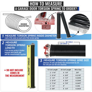 0.243X2"X20"-R High Precision Right Hand Wind Garage Door Torsion <b>Spring</b> (Red Cone) with Non-Slip Winding Bars & Gloves - Product Image 6