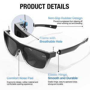 Lunettes de soleil de luxe avec monture TR90, tendance masculine, forme rectangulaire rétro, protection UV - Product Image 6
