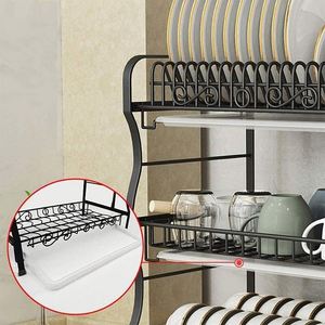 3 Tier Container <b>Kitchen</b> Storage Drawer Spice Organizer Dish Holders Cutlery Drying Tabletop Drain Rack Bowl Tray Storage Rack - Product Image 5