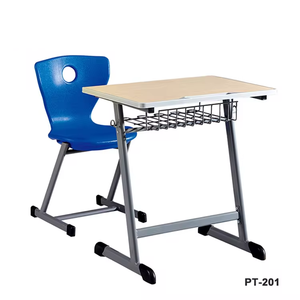 High Quality Modern School Single Person Adjustable Steel Plastic & MDF Desk and <b>Chair</b> With 3-Year Warranty Aoyasi Brand PT-308K - Product Image 5