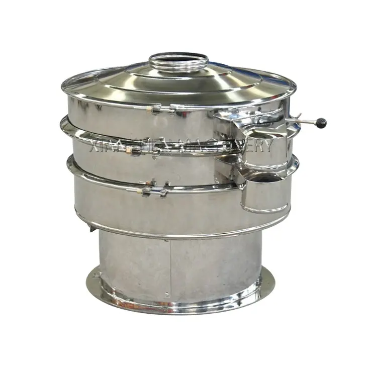 Food Grade Circular Mesh Rotary Vibrating Flour Sifter round vibrating Screen Machine for coffee powder