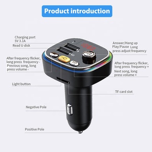 Encendedor de cigarrillos <span class=keywords><strong>ABS</strong></span>, luces coloridas, compatible con disco U, tarjeta SD, juego, Bluetooth, manos libres, OEM multifuncional, 7 colores - Product Image 5