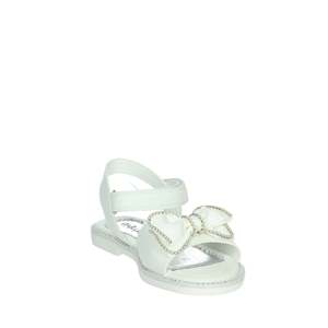 Gaelle Junior White Flat <b>Sandals</b> For Girls With Rhinestone Bow Detail Size 28 - Product Image 5