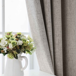 Bindi Full Blackout Modern Bead Rope <strong>Window</strong> Curtains Faux Linen Look Thermal Coating Insulated Grommet Drapes Fabric <strong>Panels</strong> - Product Image 5