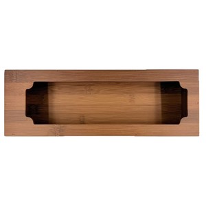 Bamboo <b>Storage</b> <b>Box</b> Rectangular With Partitions <b>Kitchen</b> Drawer Organizer For Cutlery Cling Film Food Bags - Product Image 2