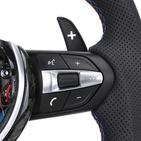 Volant en cuir semi-perforé personnalisé avec fibre de carbone pour F10 F20 F30 F32 F36 M3 F80 M4 F82 M2 F87 M5 F90 E90 E92