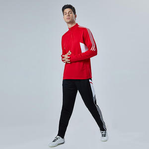 Tuta da Uomo 100% Poliestere Slim Fit con Zip 1/4, <span class=keywords><strong>Maglia</strong></span> a Maniche Lunghe e Pantaloni Sportivi, Completo Fitness Due Pezzi - Product Image 4