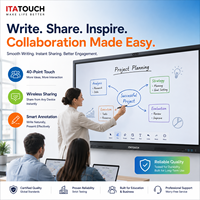 ITATOUCH Pantalla Plana Interactiva 4K de 55/65/75 Pulgadas, Pizarra Inteligente Certificada con NFC y Sistema Dual para Educación y Negocios