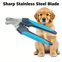 Coupe-ongles durable en acier inoxydable pour chien et chat avec logo personnalisé Tondeuse à ongles TPU pour animaux de compagnie