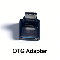 Adaptor OTG 2-in-1 USB-C 10Gbps dari Aluminium Alloy, Konverter USB-C Male/Female untuk Laptop & Ponsel, Transfer Data Kecepatan Tinggi