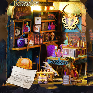 CAYI Magic Market Book <span class=keywords><strong>Nook</strong></span>, Rompecabezas 3D de Madera, Miniatura de Casa para Libros, Inserto para Estante, Kit de Book <span class=keywords><strong>Nook</strong></span>, Rompecabezas Educativo - Product Image 3