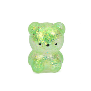 Stress Relief Glitter <b>Bear</b> Squishy Toys TPR Soft <b>Cute</b> Animal Fidget Toys for Kids Party Favors - Product Image 5