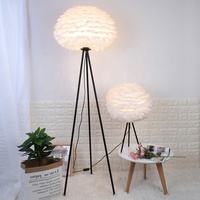 HITECDAD trépied lampadaire plumes lampes de Table lampes de chevet lampe de Table avec finition dorée pour chambres à coucher salle à manger salon
