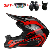Casque de motocross, casque de moto tout-terrain pour adulte, coque en ABS, doublure et visière amovibles