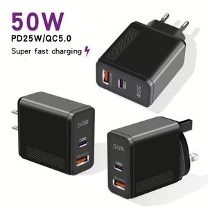 High Quality <b>USB</b> A+<b>C</b> Wall Charger 25W Super Fast Charger for Mobile Phone US EU Plug Type <b>C</b> Travel <b>Adapter</b> - Product Image 1