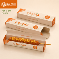 Boîte à corn-dogs personnalisée de qualité alimentaire avec couvercle, barquette jetable pour hot-dogs à emporter, emballage pour saucisses et snacks