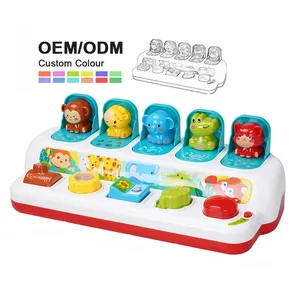 Jouet éducatif Montessori en plastique pour bébé Zhorya Animal Button <span class=keywords><strong>Popup</strong></span> Hide and Seek, développe la motricité fine - Product Image 1