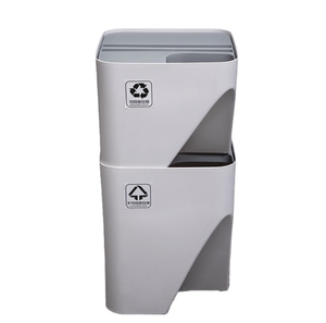Modern Design Household Waste <strong>Bin</strong> Round Plastic Kitchen Trash Can with Wet and Dry Separation <strong>Stackable</strong> Round <strong>Bin</strong> - Product Image 1