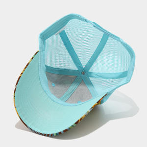 قبعة صيفية جديدة بطبعة ورق شجر للرجال والنساء مستوحاة من عطلة <span class=keywords><strong>Hawaii</strong></span> عارضة مظلة شمسية منحنية جيدة التهوية - Product Image 6