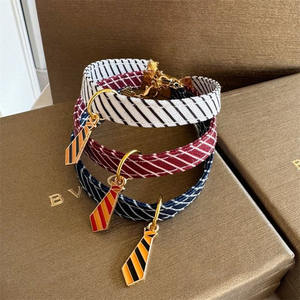 Collier de chien de luxe de haute qualité, ornement de cou d'animal familier collier de chaton décoratif sangle de cou de chiot collier réglable de chat de chien - Product Image 2