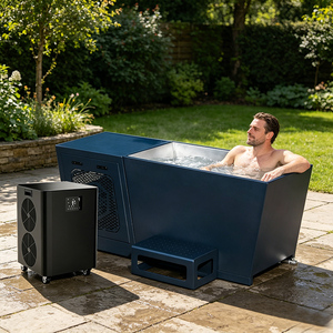 ICEMEND Bañera de Inmersión Fría con Revestimiento de Acero Inoxidable, Bañera de Hielo para Atletas con Enfriador de Agua Inteligente de 1HP - Product Image 1