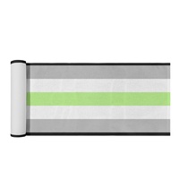 Chemin de table en polyester personnalisé avec motif arc-en-ciel gay, idéal pour la mise en scène de repas en intérieur et la décoration de fêtes à thème