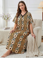 Chemise de nuit en pyjama pour femmes grandes tailles, respirante, à imprimé floral, de luxe et tendance