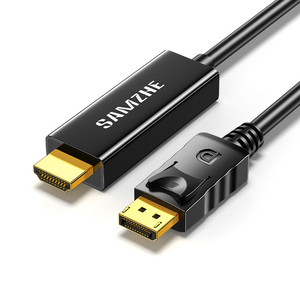 <span class=keywords><strong>Câble</strong></span> convertisseur SAMZHE 4K/30Hz DP vers <span class=keywords><strong>HDMI</strong></span>, <span class=keywords><strong>câble</strong></span> vidéo HD, <span class=keywords><strong>câble</strong></span> de connexion vidéo DP1.2 pour ordinateur, ordinateur de bureau, téléviseur, moniteur, projecteur - Product Image 1