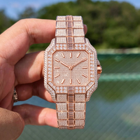 Montres de luxe pour hommes de haute qualité, serties de diamants VVS1, style hip-hop, montre-bracelet automatique mécanique de créateur