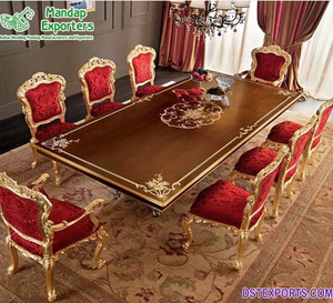 Elegante Juego de Comedor Blanco de Estilo Europeo, Mesa de Comedor Blanca Antigua Clásica Hecha a Mano, Estilo Francés Real, Australia - Product Image 6
