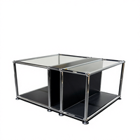 Commode modulaire en acier inoxydable, table de chevet pour chambre à coucher, buffet pour salle à manger, meuble TV pour salon