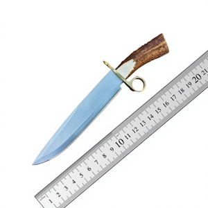 Cuchillos de Acero de Damasco Hechos a Mano con Mango de Cuerno de Ciervo, Cuchillo de Camping OEM, Cuchillos de Punta Caída de Grado Industrial en Venta - Product Image 3