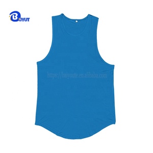 Débardeur pour hommes personnalisé Muscle Singlet Sublimation DTF sérigraphie <span class=keywords><strong>gilet</strong></span> de sport respirant tricoté ourlet incurvé conception vierge pour - Product Image 6