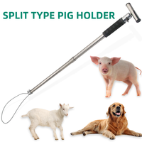 Équipement d'élevage porcin portatif, instrument vétérinaire, support pour porcs, poignée en acier inoxydable, réutilisable, 100 cm, ferme porcine
