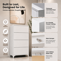ASSOC Armoire de rangement pour chaussures en acier thermolaqué, ventilation à persiennes, résistante à la rouille, organisateur pour salon et entrée, OEM