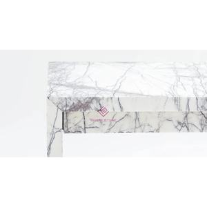 Contemporaneo in marmo New York scrivania da studio con venature viola superficie in marmo bianco per la scrittura e la sala studio dell'home Office - Product Image 4