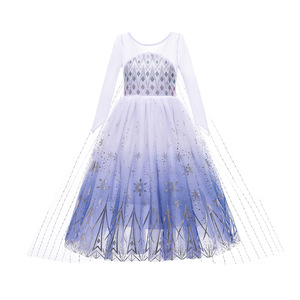 Vêtements pour enfants enfants fête Cosplay Costume à manches longues Sequin princesse fille <span class=keywords><strong>Elsa</strong></span> robe ensemble nouveau <span class=keywords><strong>Elsa</strong></span> <span class=keywords><strong>Anna</strong></span> robe DISP-013 - Product Image 4