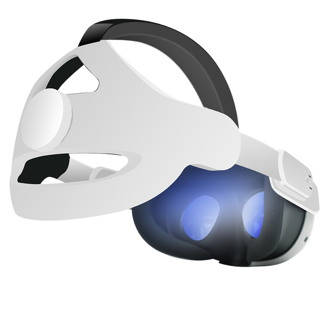 For Quest 3S Comfort Reduces Stress on VR Headset Adjustable Elite Head Strap Black and White for Meta Quest 3 VR Accessories